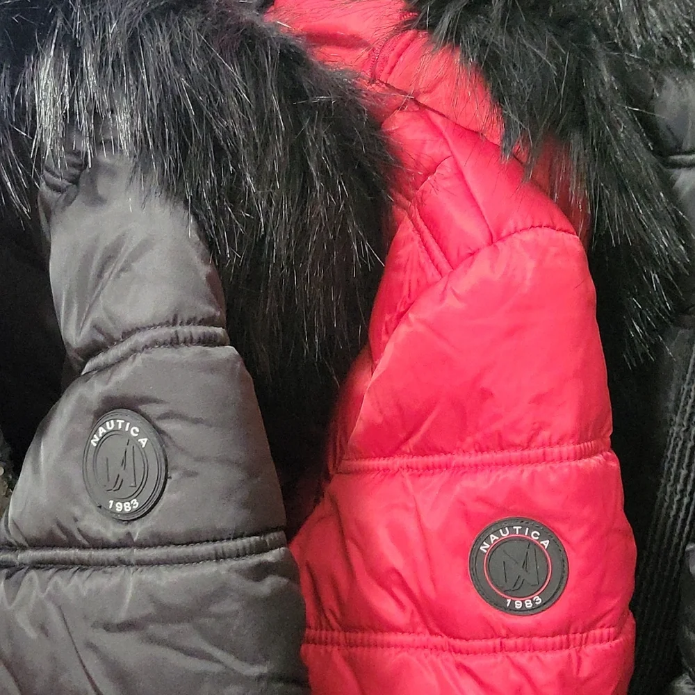 Nautica Jackets With Fur Detachable Hoods Last One Black XS New with Tags - Picture 10 of 15